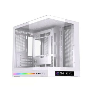 Case Xigmatek Cloud M DGT Arctic (No Fan)_EN49866 (M-ATX, case 2 mặt kính, màu trắng)