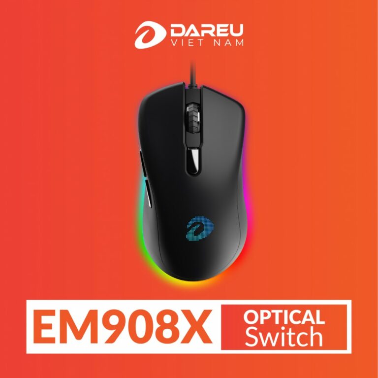 Mouse DAREU EM908X Black (RGB) ( quang cơ )