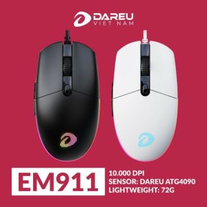 Mouse DareU EM911 RGB (White)