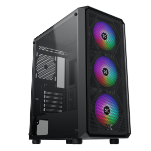 Case Xigmatek DUO X 3F (ATX, 3 fan LED, Đen) – EN49002 (Hỗ trợ main Dual CPU)