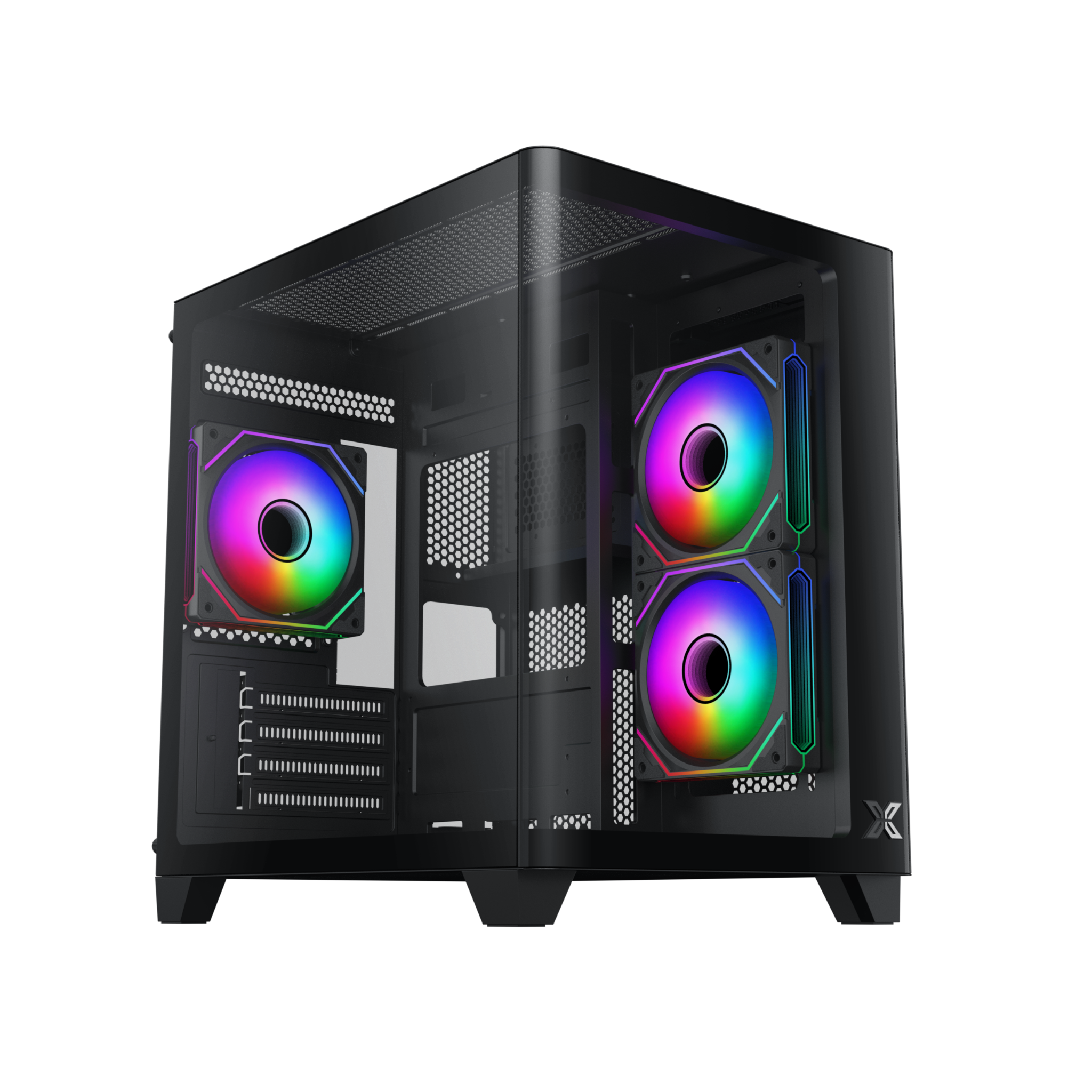Case Xigmatek Gaming Pano M Nano 3IF_EN49347 (MATX, Case Bể Cá Màu Đen )