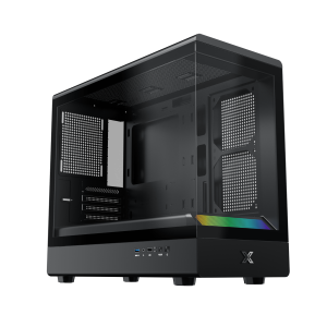 Case Xigmatek Pura ML (No Fan)_EN48463 (MATX, Màu Đen, Kính Cường Lực)