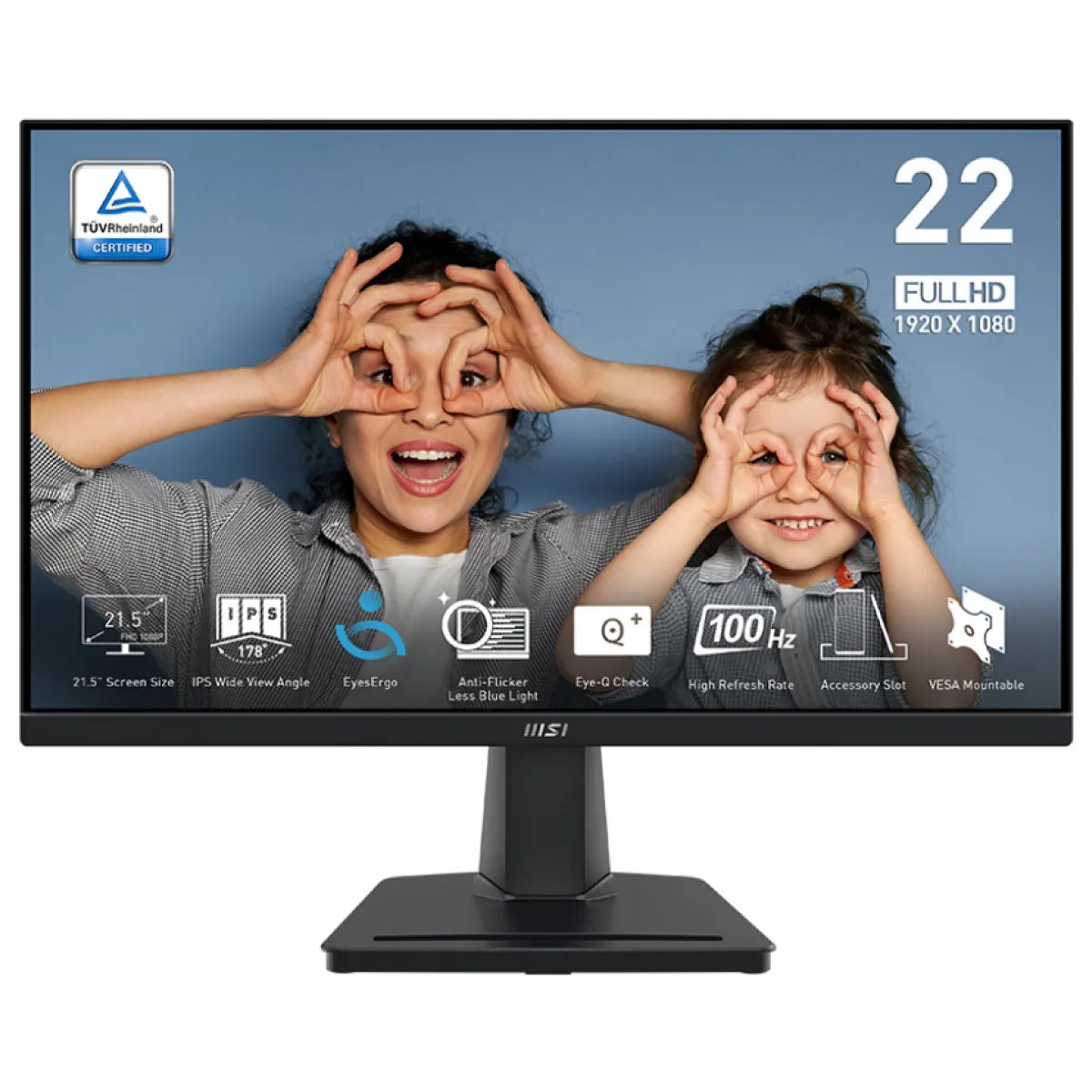 LCD MSI PRO MP225 (22” / FHD / IPS / 100Hz / 4ms / Full viền) (BH 24T)